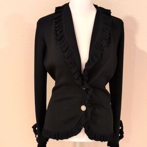 Vintage Vertigo Paris oversized XS Jacket ,raffled sleeves and bottom.Very Rare.